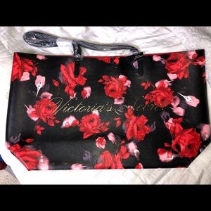Victoria Secret Black & Rose Tote